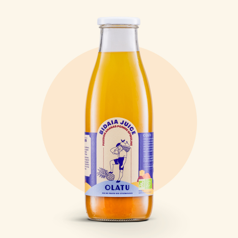 Bidaia juice - Jus passion ananas pomme spiruline BIO